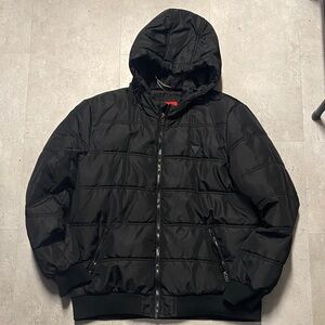 Men's Black Hooded Jacket